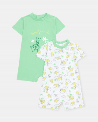 BLUKIDS ZEKA PK 2 BOY SHORT ROMPERS