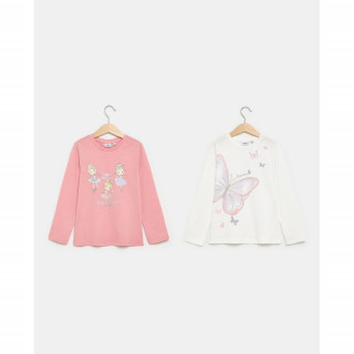 BLUKIDS MAJICA DUG RUKAV GERANIUM PINK