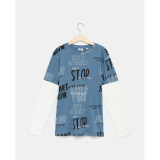 BLUKIDS MAJICA DUG RUKAV CHINA BLUE