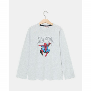 BLUKIDS MAJICA DUG RUKAV SPIDERMAN LIGHT GREY MELANGE