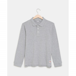 BLUKIDS MAJICA POLO DUG RUKAV MEDIUM GREY MELANGE