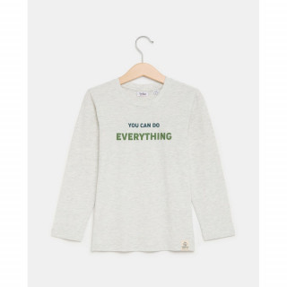 BLUKIDS MAJICA DUG RUKAV LIGHT GREY MELANGE