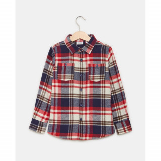 BLUKIDS KOSULJA DUG RUKAV WHITE/BLUE CHECK