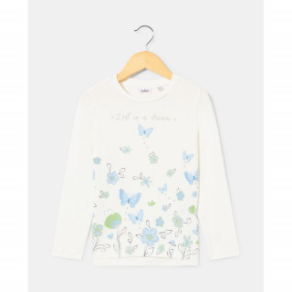 BLUKIDS MAJICA DUG RUKAV WHITE/LT BLUE