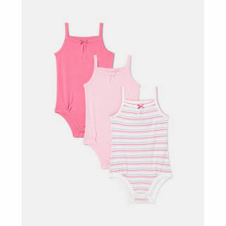 BLUKIDS BODI BEZ RUKAVA 3 KOM PINK CARNATION