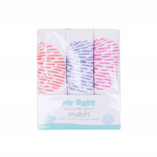 MY BABY TETRA PELENE STAMPA 3/1 BELO/ROZE