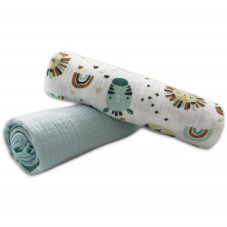 KIDZZ TETRA PELENE OD MUSLINA MINT 80X80CM 2KOM