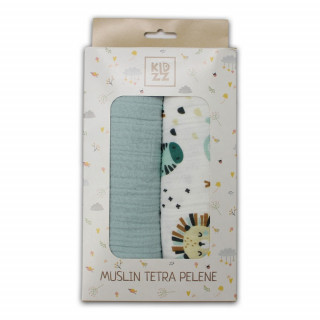 KIDZZ TETRA PELENE OD MUSLINA MINT 80X80CM 2KOM