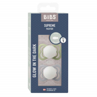 BIBS VARALICA SILIKON SUPREME SAGE NIGHT & CLOUD NIGHT 0-6M