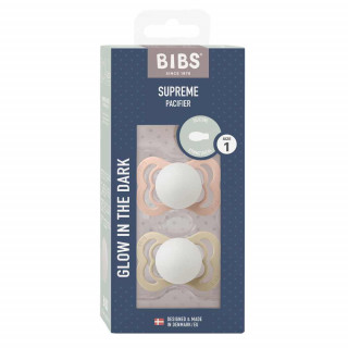 BIBS VARALICA SILIKON SUPREME BLUSH NIGHT & VANILLA NIGHT 0-6M