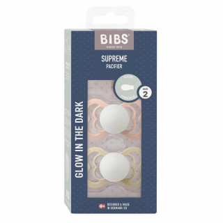 BIBS VARALICA SILIKON SUPREME BLUSH NIGHT & VANILLA NIGHT 6-18M