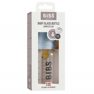 BIBS STAKLENA FLASICA 110ML BABY BLUE