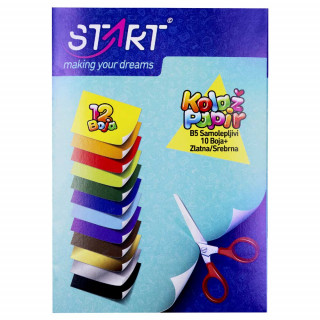 START KOLAZ PAPIR B5, 12BOJA 10 OSNOVNIH,ZLATNA,SREBRNA