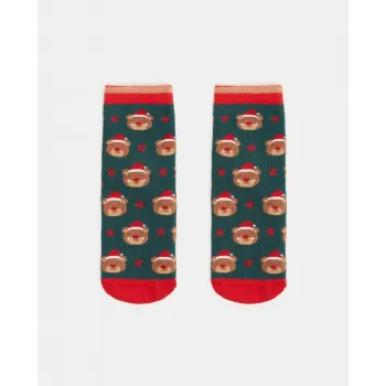 BLUKIDS CARAPE XMAS ANTISLIP GIRL RED/GREEN 