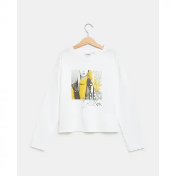 BLUKIDS MAJICA DUG RUKAV BRIGHT WHITE 