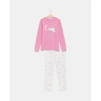 BLUKIDS PIDZAMA WHITE/PINK 