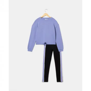 BLUKIDS MAJICA DUG RUKAV I HELANKE DEEP PERIWINKLE 