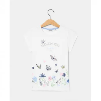 BLUKIDS MAJICA KRATAK RUKAV WHITE/LT BLUE 