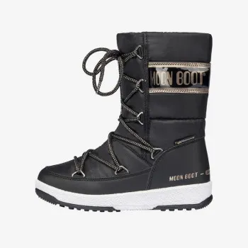 MOON BOOT JR GIRL QUILTED BLACK/COPPER 