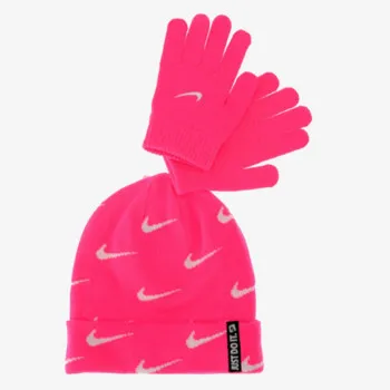 NIKE HADDAD KAPA I RUKAVICE SWOOSH REPEAT BEANIE SET 