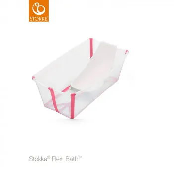 STOKKE KADICA SA PODLOGOM SET FLEXI BATH TRANSPARENT PINK 
