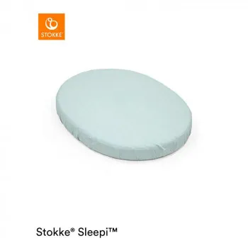 STOKKE SLEEPI V3 MINI FITTED SHEET DOTS SAGE 