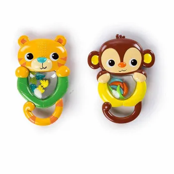 BRIGHT STARTS  ZVECKA SHAKIN SAFARI RATTLES 11114 