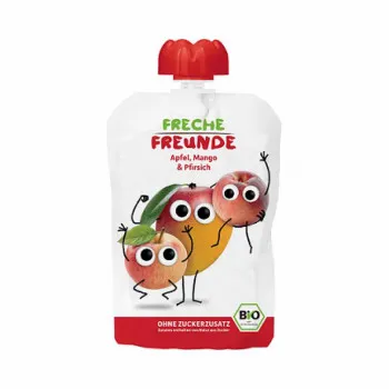 FRECHE FREUNDE ORGANSKI SOK OD JABUKE MANGA I BRESKVE 100G 