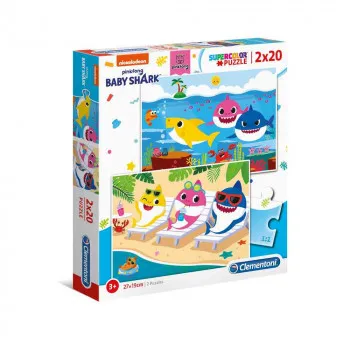 CLEMENTONI PUZZLE 2X20 BABY SHARK 