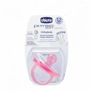 CHICCO VARALICA GIOTTO PHYSIO SOFT SILIKON  ROZE 12M 