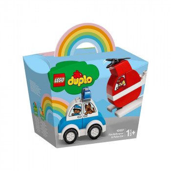 LEGO DUPLO MY FIRST FIRE HELICOPTER & POLICE CAR 