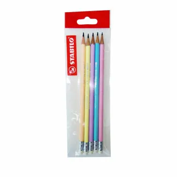 STABILO PASTEL GRAFITNA OLOVKA GUM 1 5 MIX BOJE 