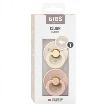BIBS VARALICA KAUCUK ANATOMICAL IVORY & BLUSH 0-6M 