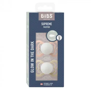 BIBS VARALICA SILIKON SUPREME BLUSH NIGHT & VANILLA NIGHT 6-18M 