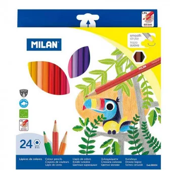 MILAN DRVENE BOJICE 24 KOM HEKSAGONALNE 