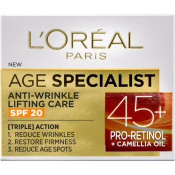 LOREAL PARIS AGE SPECIALIST ANTIWRINKLE 45+ DNEVNA NEGA PROTIV BORA 50 ML SPF20 