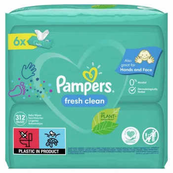 PAMPERS WIPES BABY FRESH SIX PACK 6X52PCS 