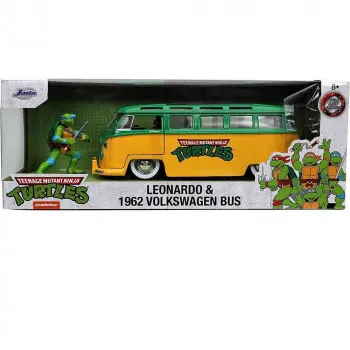 JADA TURTLES LEONARDO 1962 VW BUS 1:24 