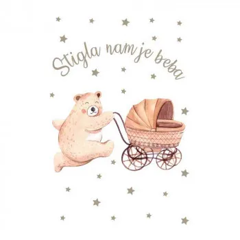 CESTITKA  STIGLA NAM JE BEBA - MEDA GURA KOLICA 