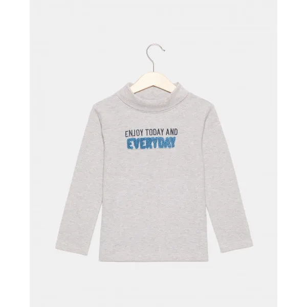 BLUKIDS ROLKA TURTLE NECK GREY MELANGE