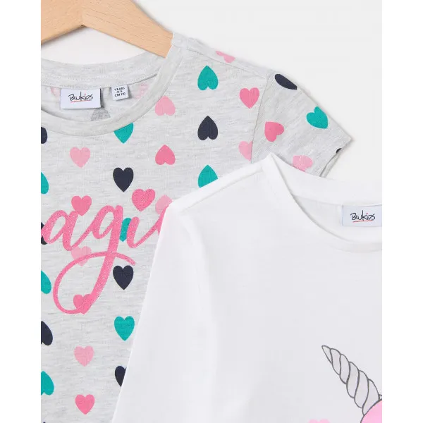 BLUKIDS MAJICA DUG RUKAV T-SHIRT BIPACK