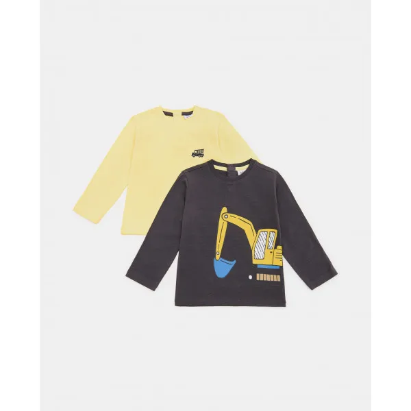 BLUKIDS MAJICA DUG RUKAV 2KOM TSHIRT BPACK
