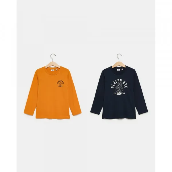 BLUKIDS MAJICA DUG RUKAV DARK CHEDDAR