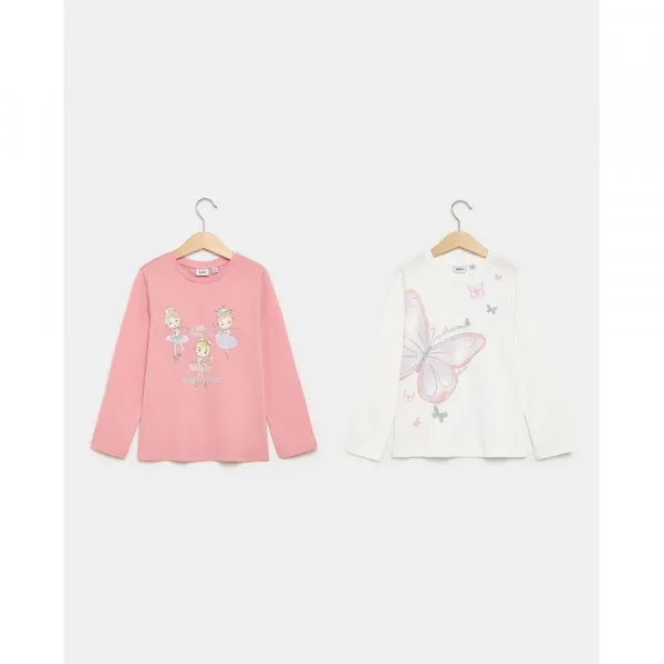 BLUKIDS MAJICA DUG RUKAV GERANIUM PINK