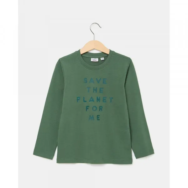 BLUKIDS MAJICA DUG RUKAV DUCK GREEN 