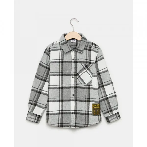 BLUKIDS KOSULJA DUG RUKAV NEUTRAL GRAY