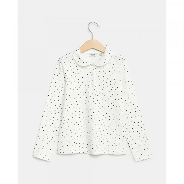 BLUKIDS MAJICA POLO DUG RUKAV SNOW WHITE