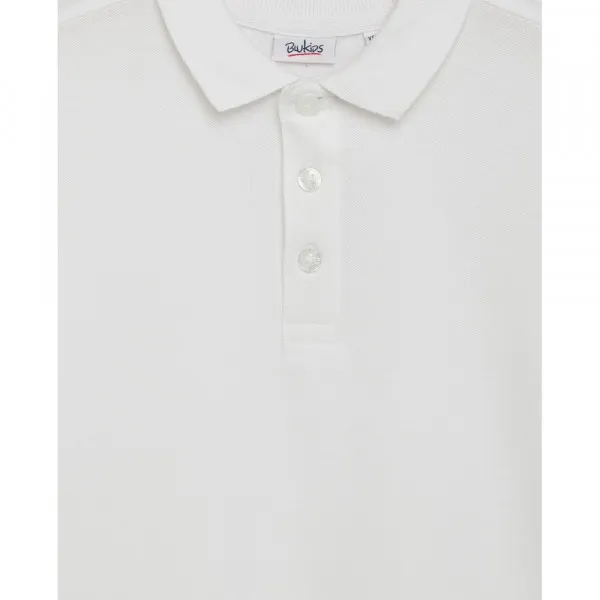 BLUKIDS MAJICA POLO DUG RUKAV BRIGHT WHITE
