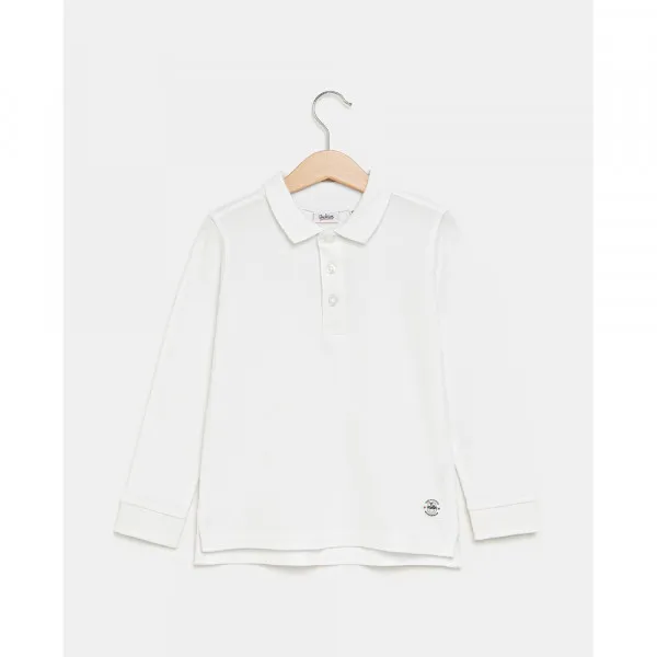 BLUKIDS MAJICA POLO DUG RUKAV BRIGHT WHITE