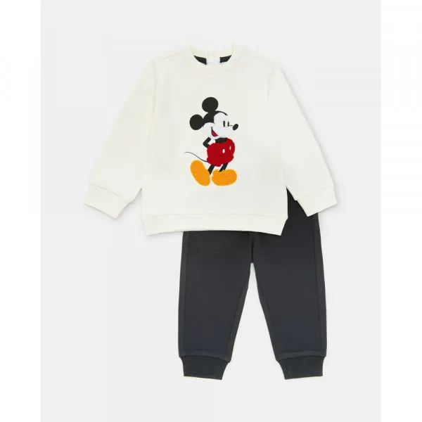 BLUKIDS SET MAJICA DUG RUKAV I DONJI DEO MICKEY BRIGHT WHITE